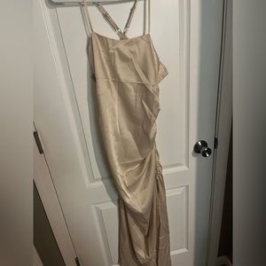 Nude silk dress